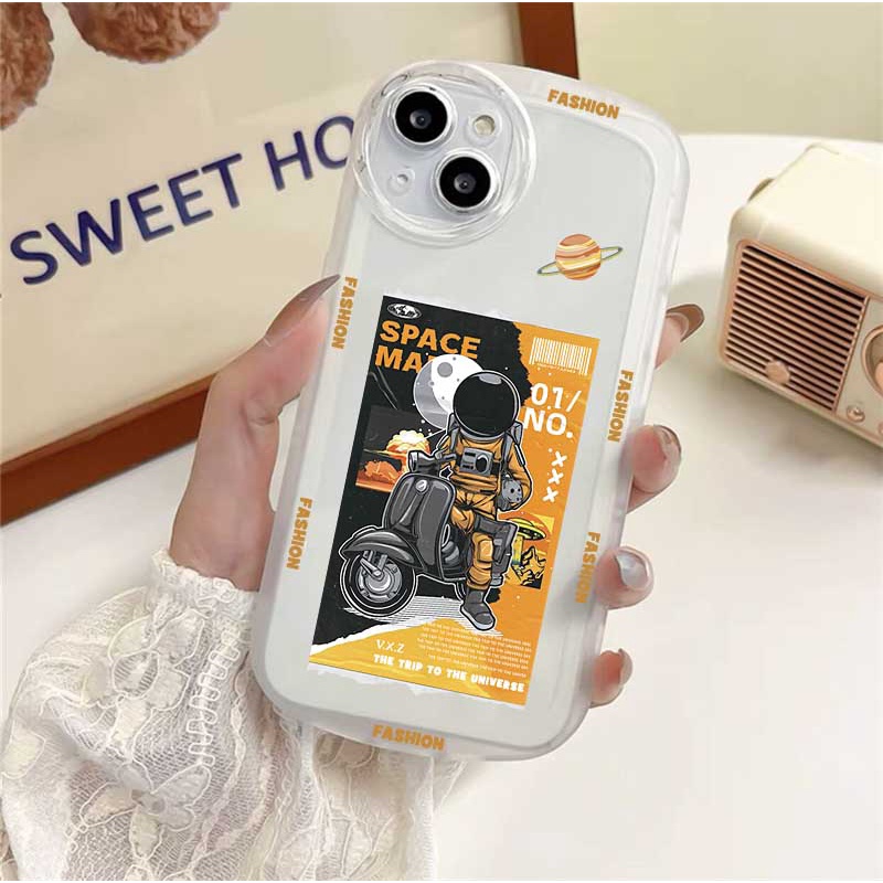 Casing Silikon Redmi Note 11S 11 Pro 10C 10A 9C 9T 9A 10 5G 10S 9 8 Pro 7 Poco M3 X3 Pro NFC Motif Astronot Motor