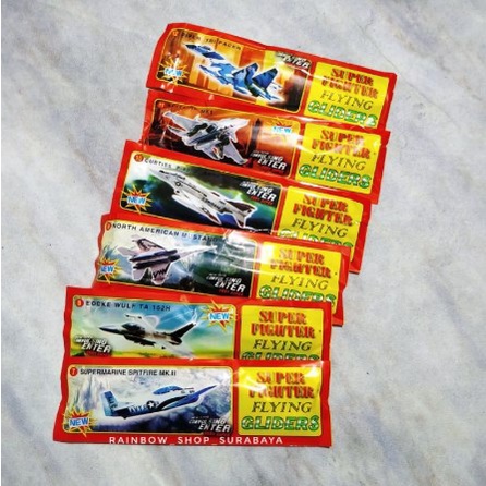 Grosir 3 pcs pcs grosir mainan flying glider pesawat gabus era 90 an