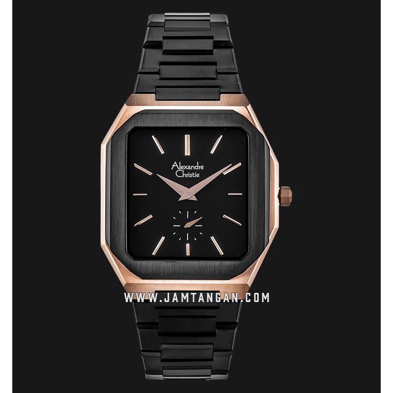 Alexandre Christie AC 8601 MS BBRBA Men Black Dial Black Stainless Steel Strap