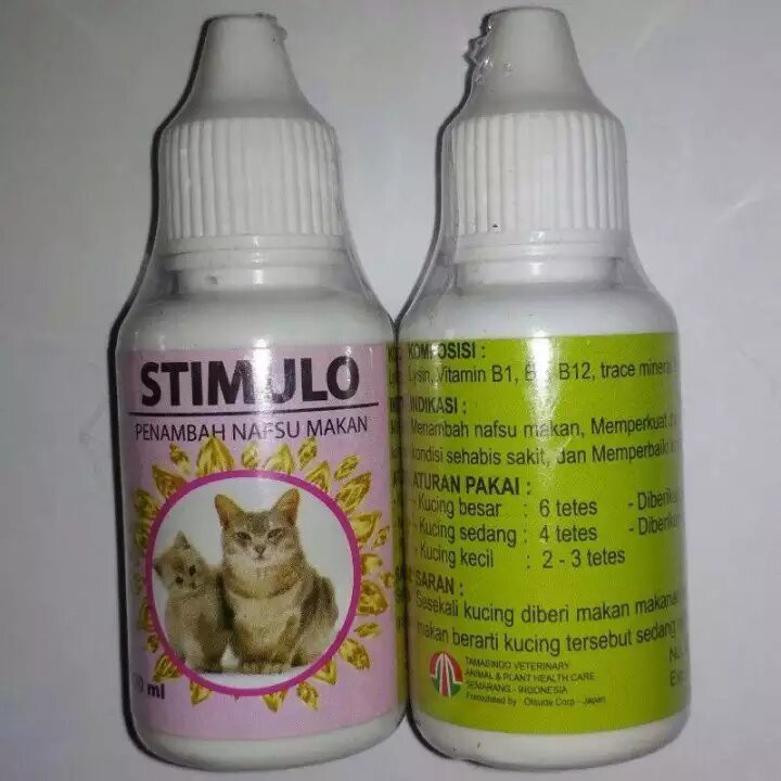 Stimulo Cat Obat Vitamin Kucing Penambah Nafsu Makan Daya Tahan Tubuh