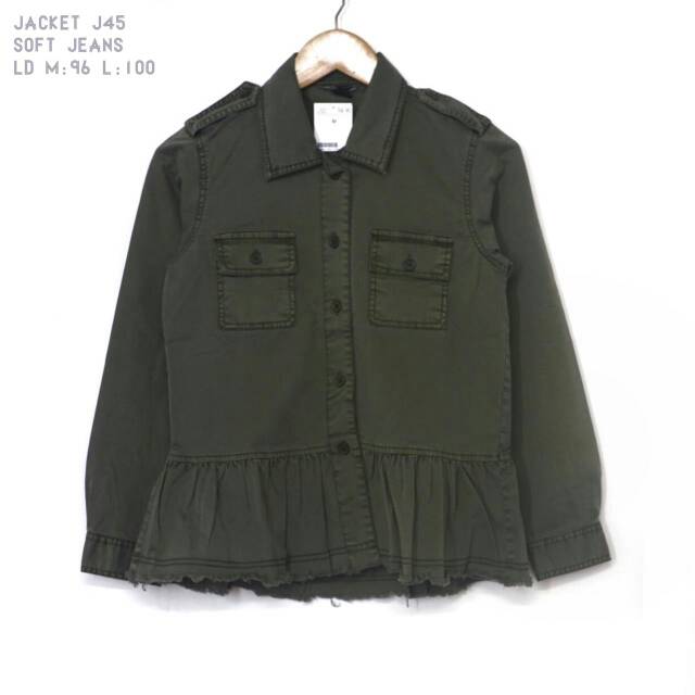 HnM ruffle blouse army import b4