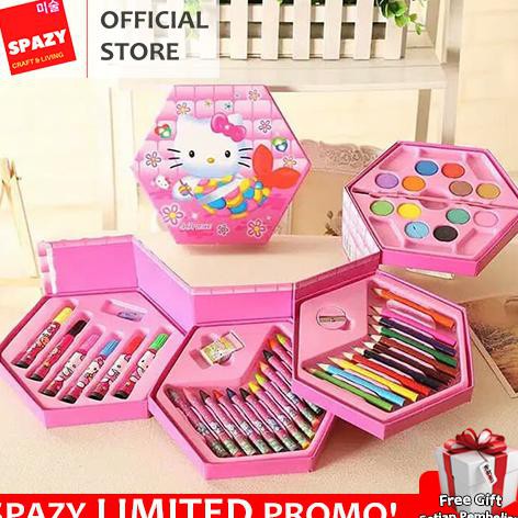 

Promo Awal tahun Spazy - Crayon Set 4 in1 mewarnai anak 46 pcs Motif Kartun Terlengkap - motif