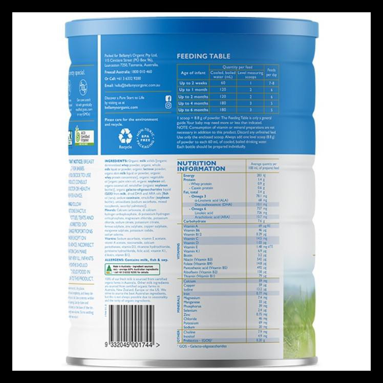 LUCU Bellamy's Bellamys Organic STEP 1 INFANT FORMULA (0-6months)