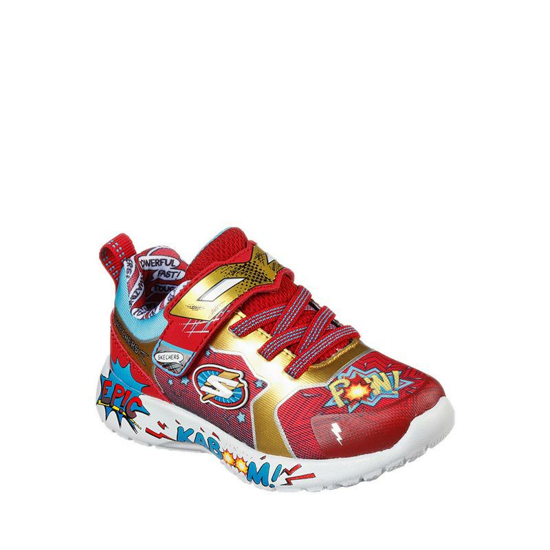 skechers dynamight defender squad red / sepatu skechers kids anak