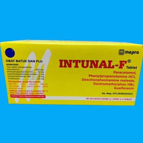 INTUNAL FORTE TABLET PER BOX ISI 25 STRIP // INTUNAL F BOX