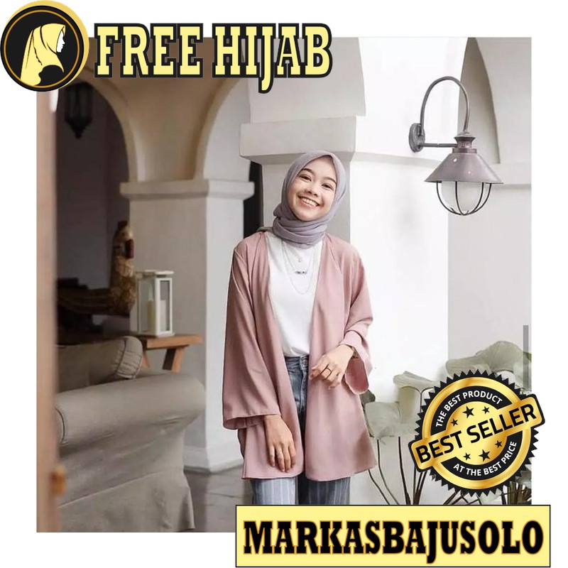 MEIRA CARDIGAN WOLFIS PREMIUM / CARDIGAN WANITA PANJANG RAJUT MOTIF BATIK PUTIH