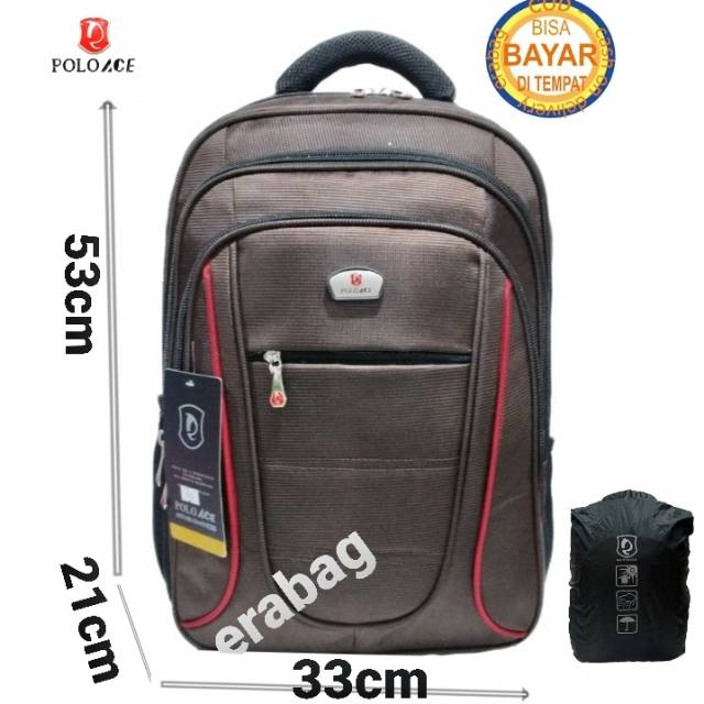 Tas Ransel Kerja Laptop Polo Ace jumbo 20 inchi 9088 coffe