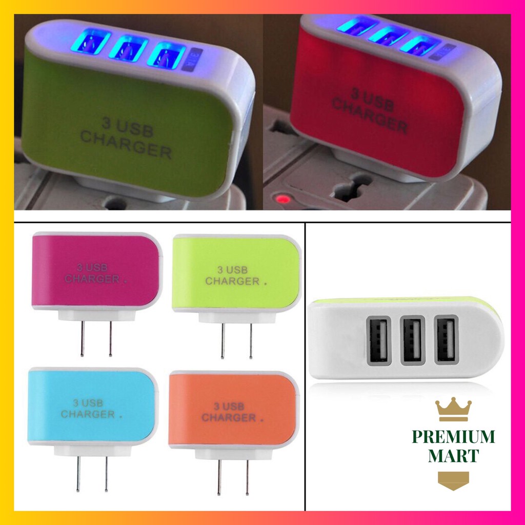 Adaptor Charger 3 Port 3.1A / Batok Charger 3 Port USB