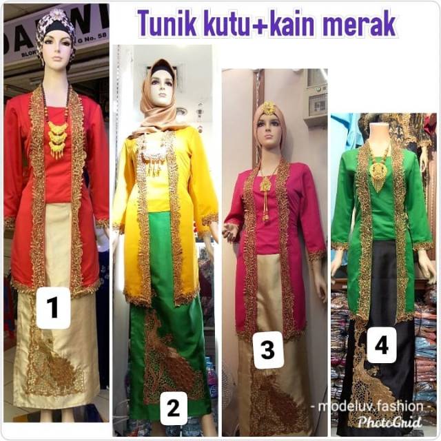 Kebaya tunik kutu merak