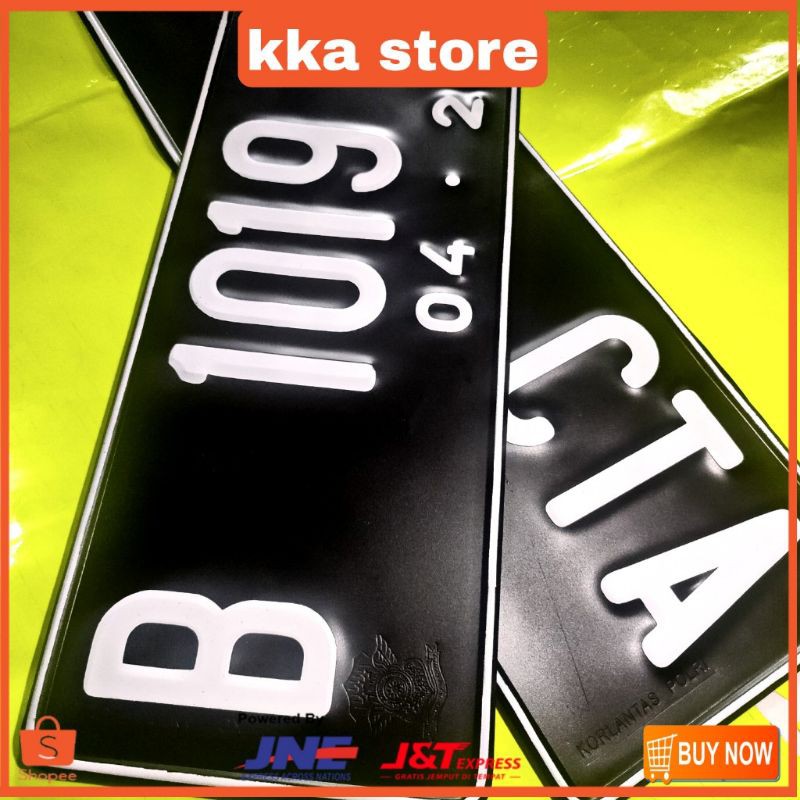 BIKIN PLAT NOMER MOBIL STANDAR LOGO 2 PCS Sesuai Keinginan