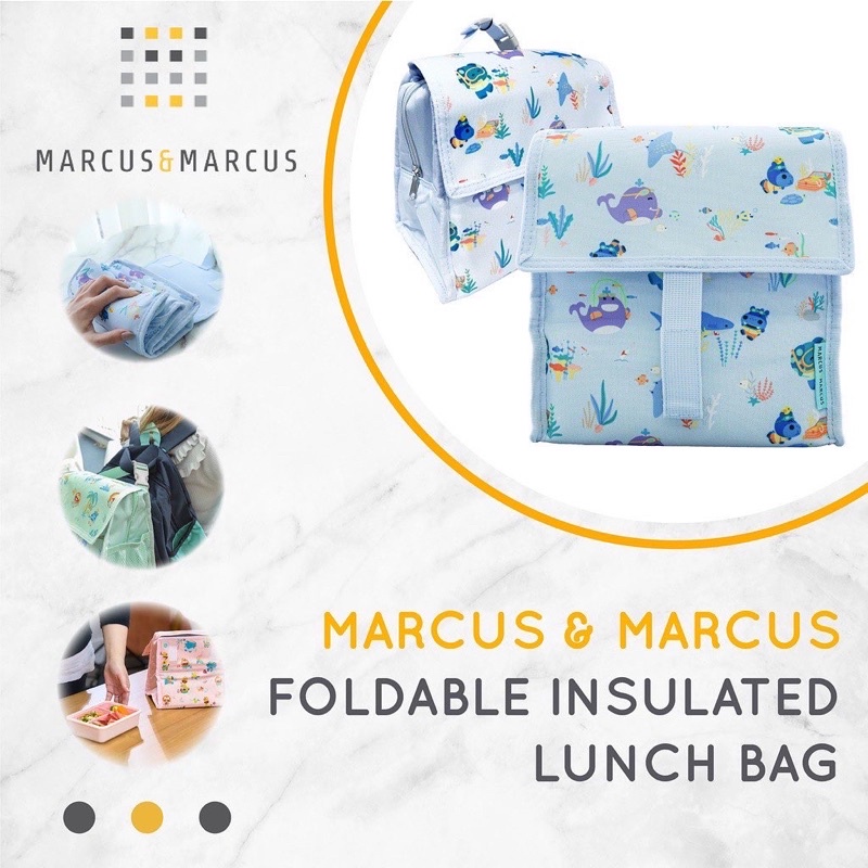 marus &amp; marcus foldable insulated lunch bag