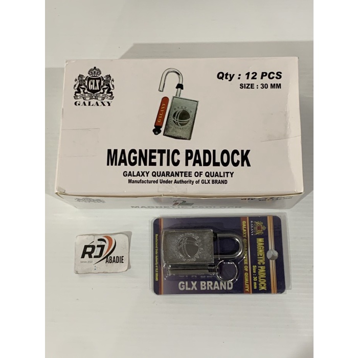 Gembok Magnit / Magnetic Padlock GLX 30mm