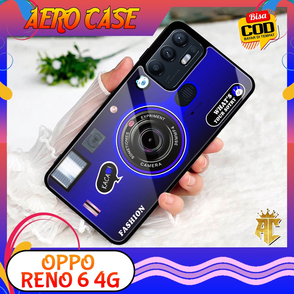 Case OPPO RENO 6 4G - Casing OPPO RENO 6 4G Terbaru 2022 AERO CASE [ MOTIF CAMERA ] Silikon OPPO REN