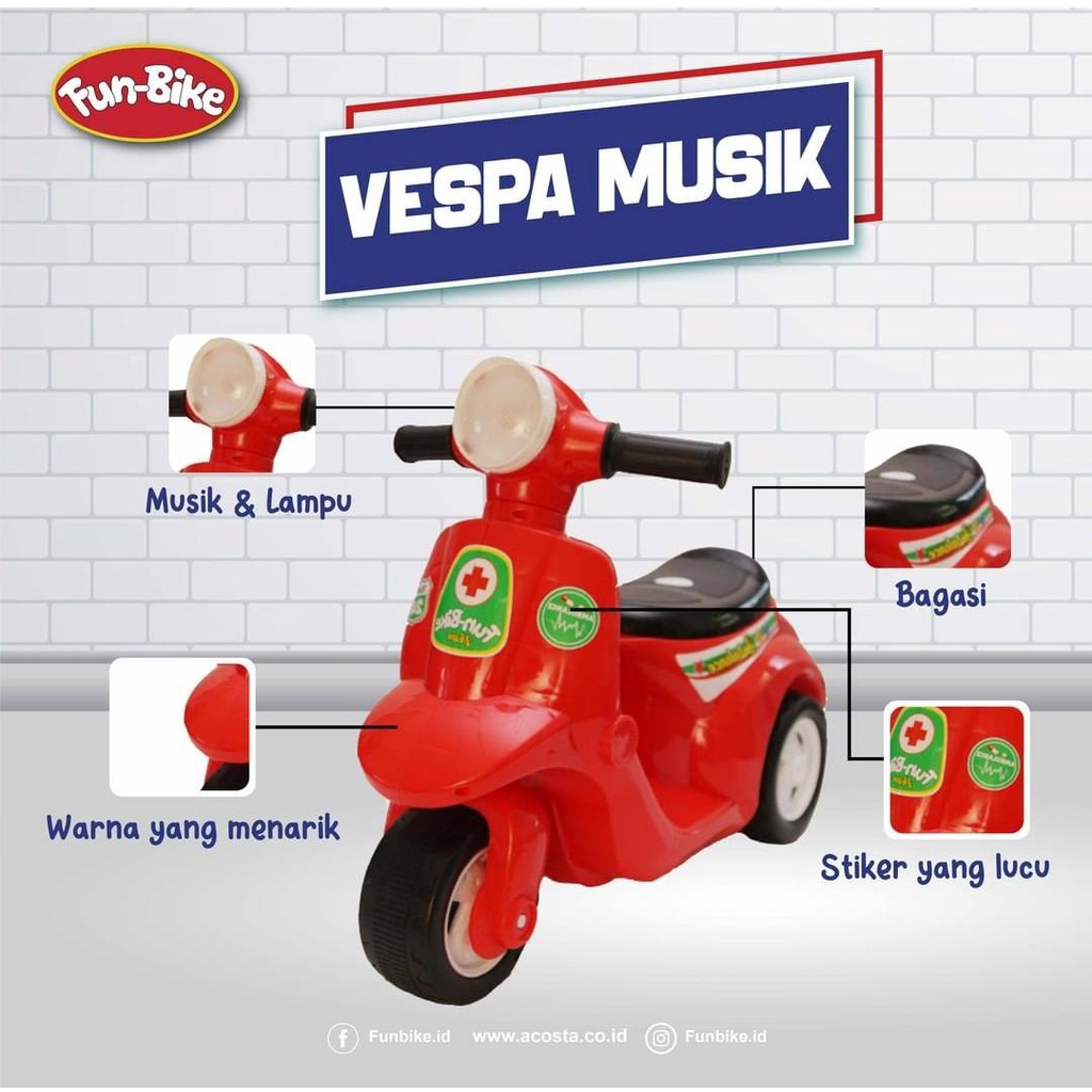 FUN BIKE VESPA / MAINAN ANAK