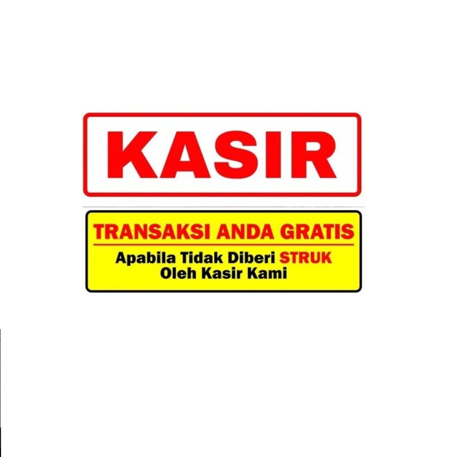 

stiker kasir / stiker transaksi anda gratis