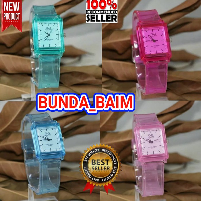 JAM TANGAN Q&Q PUJIYAMA MM58 / JAM Q&Q JELLY TRANSPARAN BY KOREA JAPAN