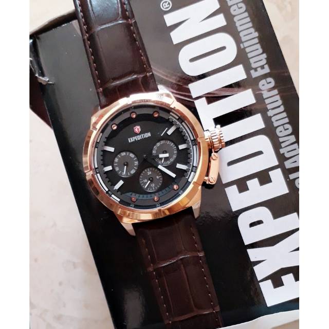 Jam Tangan Wanita Expedition E 6765 BF Rosegold Original