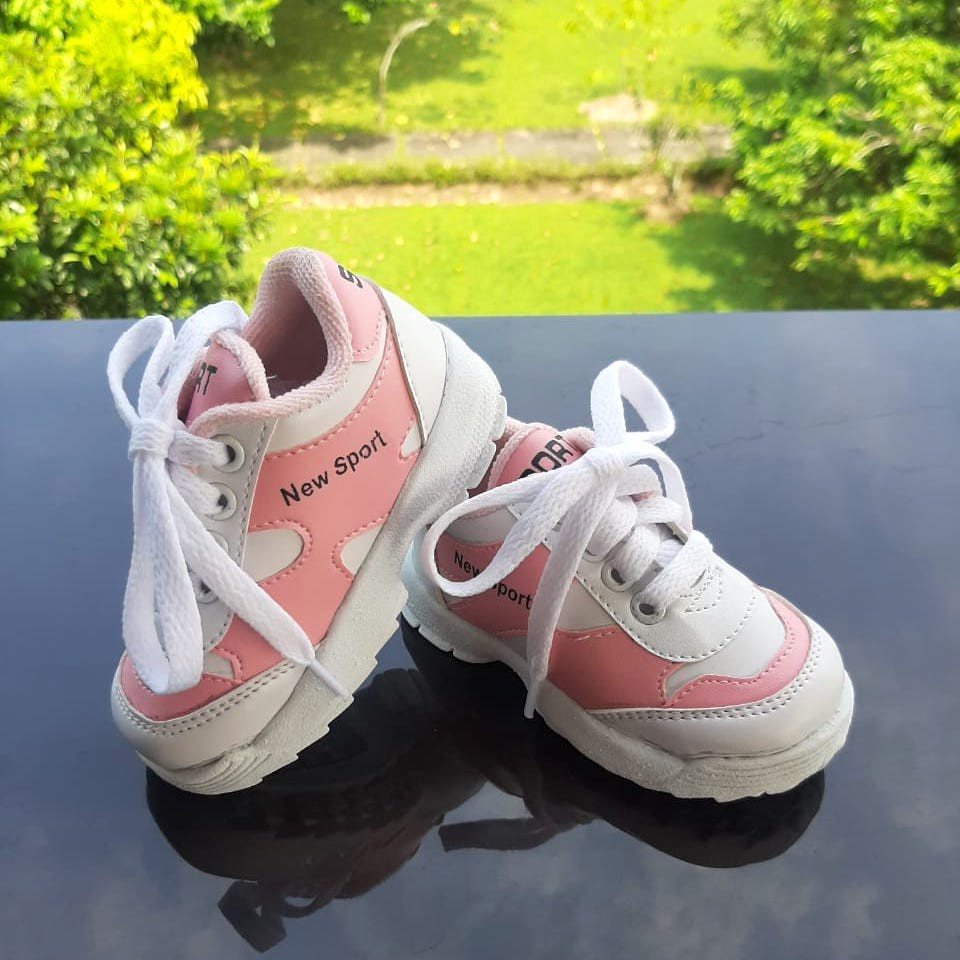 SSL06 Sepatu Sneaker Anak Perempuan laki laki Unisex 1 2 3 4 5 6 7 8 9 tahun - New Sport