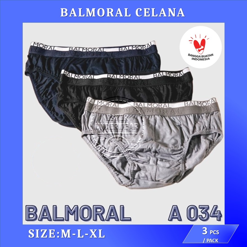 Celana dalam pria Balmoral A 034 ISI 3 PCS