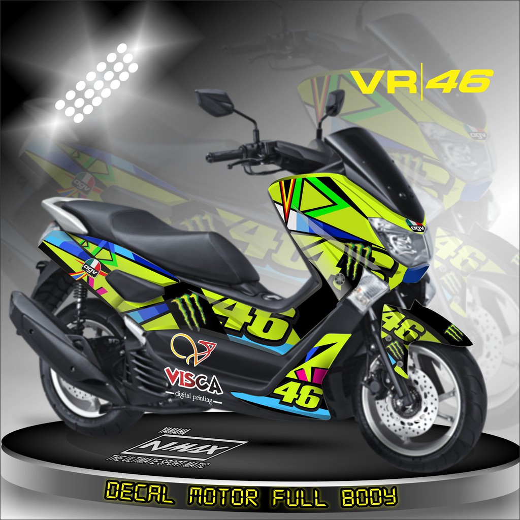 Decal Nmax Old Decal Nmax Full Body Dekal Nmax Stiker Nmax Full Body Vr46 Soleluna