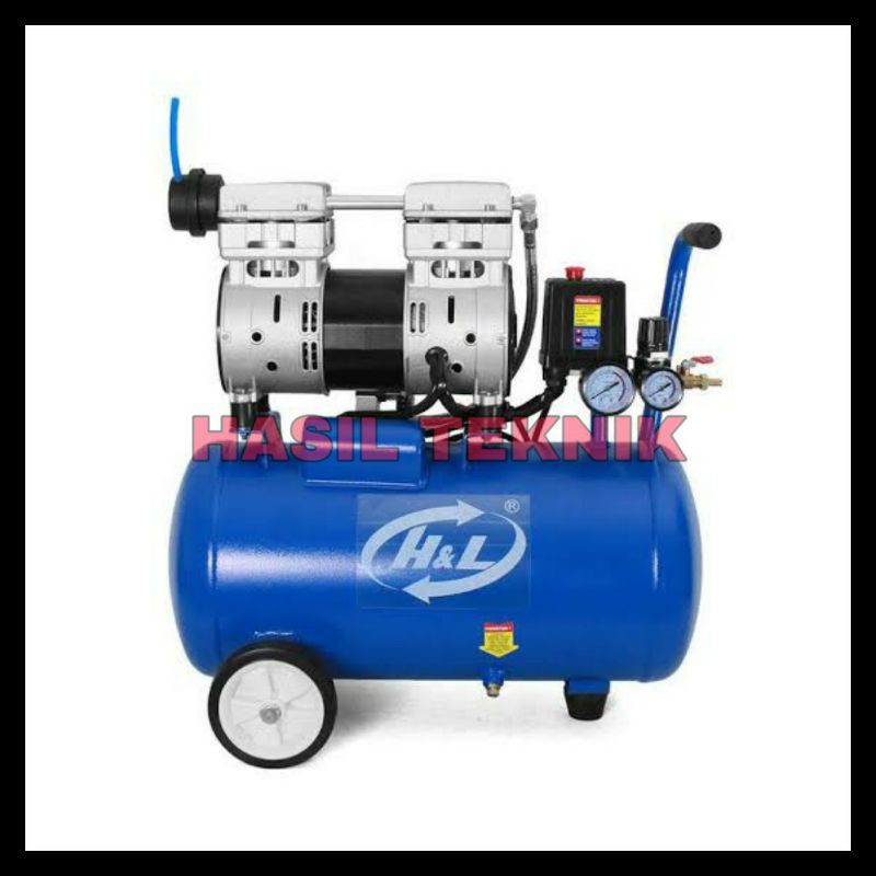 Kompresor listrik 1 HP PK H&L 24 Liter oiless silent