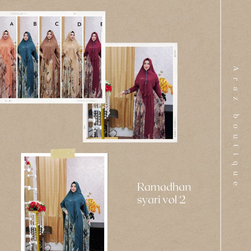Gamis wanita terbaru/ Gamis syari terbaru/ Ramadhan syari vol 2 by Cupin (READY)