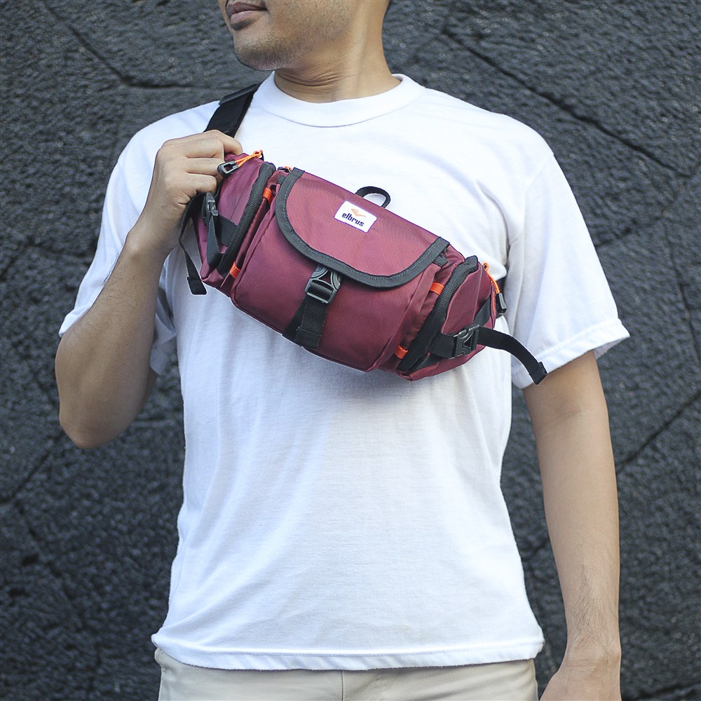 Tas Waistbag Selempang Pria Distro Keren Terbaru Army Tactical Original