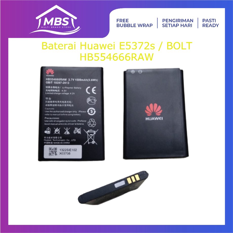 Baterai MIFI Huawei E5372S E5372 BOLT HB554666RAW 1500mAh Bateray