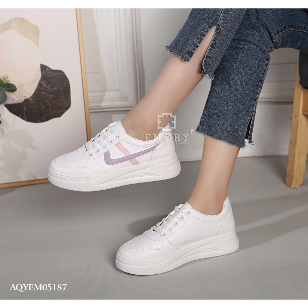SEPATU  WANITA EMORYSTYLE   Narra Sneakers   AQYEMO 5187  MARBELAYUK-WHITE PURPLE