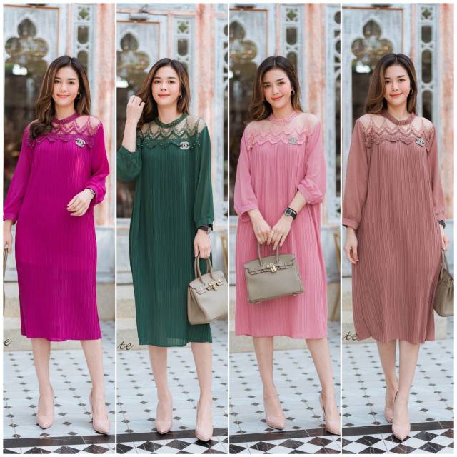 Dress plisket bangkok