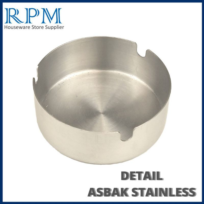 ASBAK STAINLESS BULAT TEBAL 8 CM &amp; 10 CM