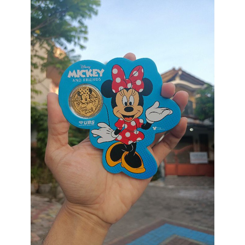 Logam Mulia 24 K UBS Thin Gold Minnie 0.1 Gram