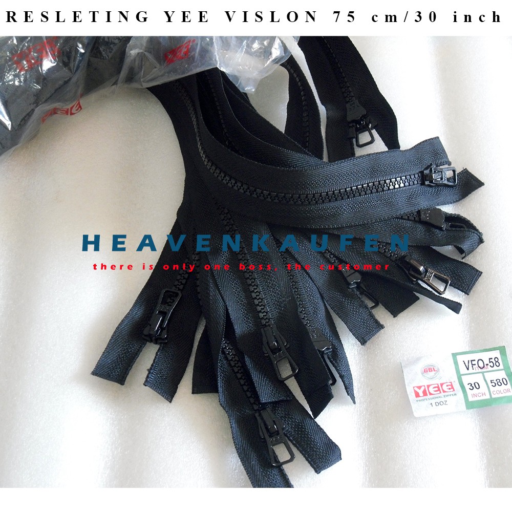 Resleting Vislon Merk YEE 30 inch/75 cm Hitam