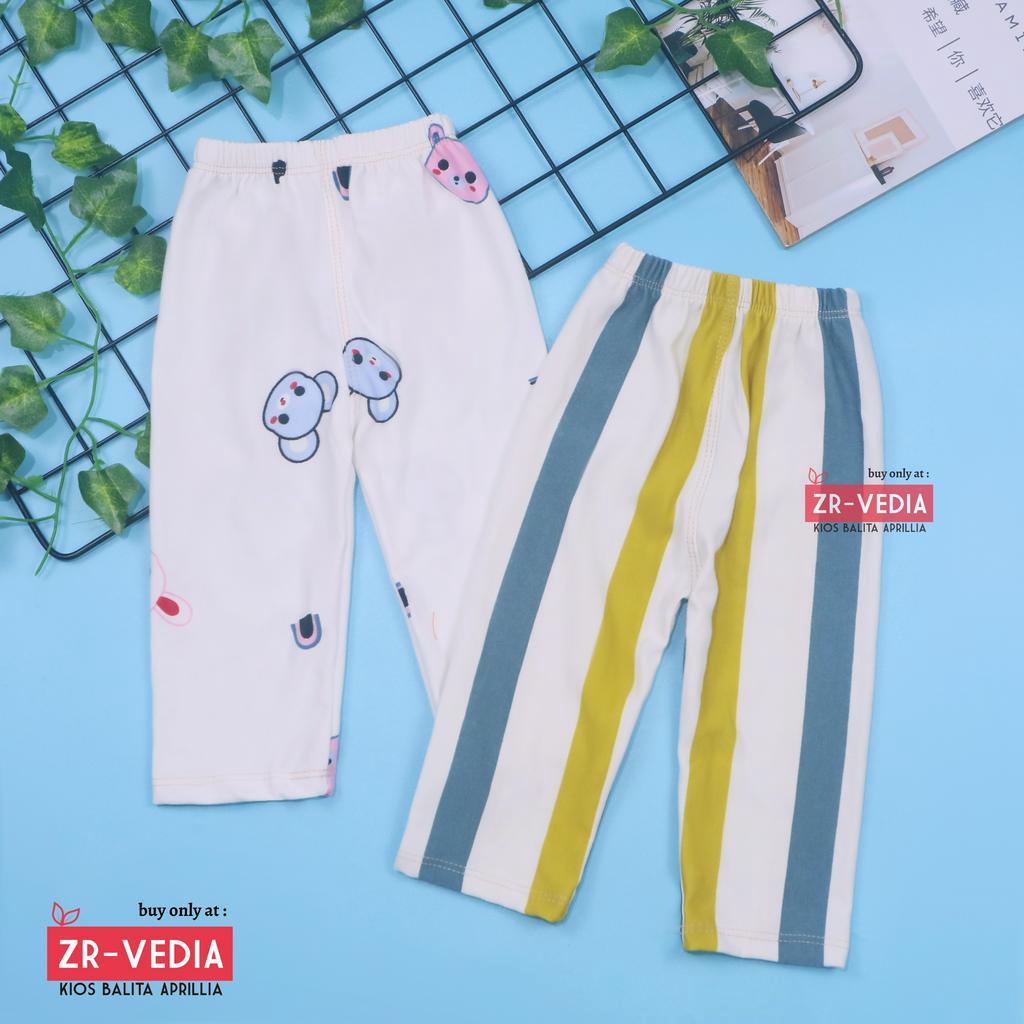 Legging White uk Bayi-15 tahun / Legging Panjang Anak Perempuan Bahan Kaos Baby Terry Celana Putih Lejing Laging ZR Vedia