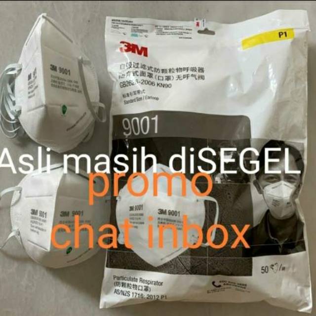 PROMO Masker 3M type 9001. ASLI dan BARU. Masker pelindung yang exclusive