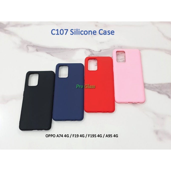 C107 OPPO A74 A95 F19 / F19s 4G Colourful Ultrathin Silicone Soft Case