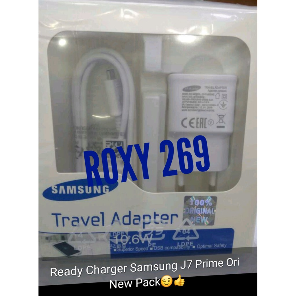 Carger Charger Hp Samsung J7 Prime G610F Original 1.5A Cas casan Model Ori Handphone Samsung J7Prime