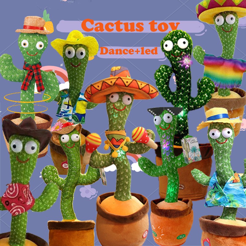 cactus toy boneka pintar kaktus joget joged dan goyang bisa bicara ngomong rekam dan joget boneka menari dance dancing talk mainan boneka menari edukasi elektronik tiktok murah toys mainan anak perempuan bayi