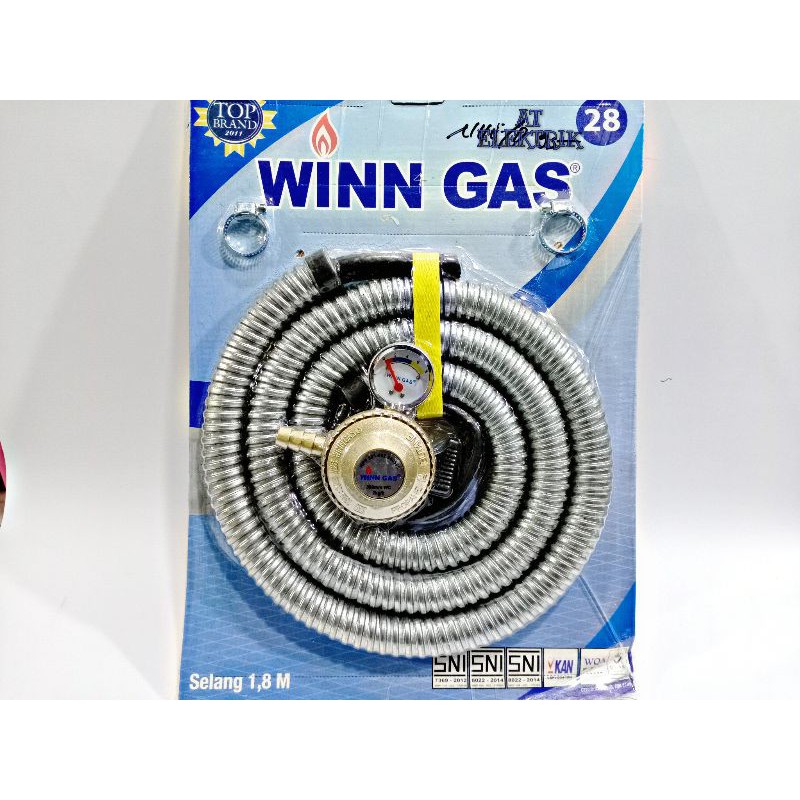 Selang WINN GAS NO 28 / Regulator + Selang Gas WINN GAS 1,8 Meter