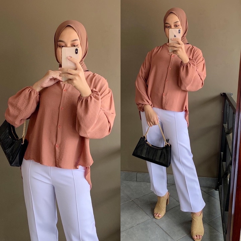 MOAH BLOUSE || BLOUSE CRINCLE AIRFLOW