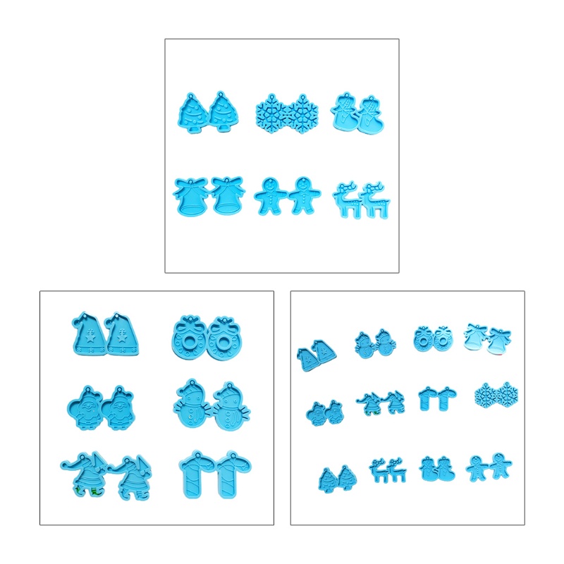 Siy 6pcs / 12pcs Cetakan Resin Bahan Silikon Untuk Liontin Anting