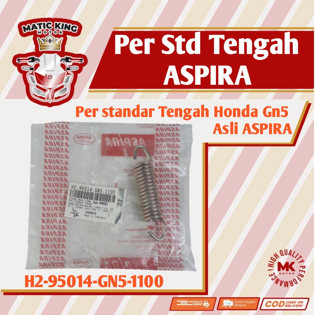 Per standar tengah 2 samping Beat Vario Grand Supra Karisma 110 125 150 Asli ASPIRA H2-95014-GN5-1100