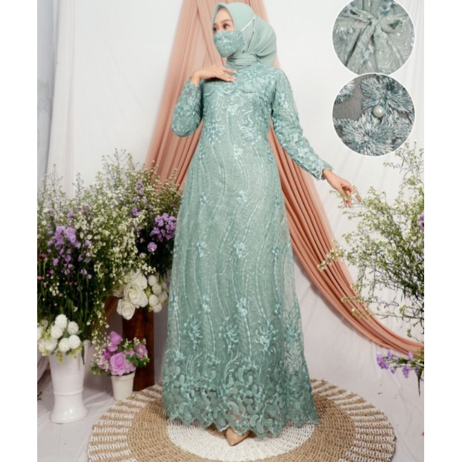 Gamis Bali kebaya/gamis pesta/gamis modern/gamis muslim
