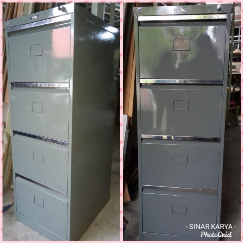 Filling Cabinet ELITE 4 laci Filing Kabinet Lemari Besi plat dokumen arsip map gantung