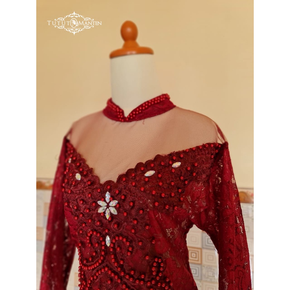 KEBAYA EKOR FULL PAYET WARNA