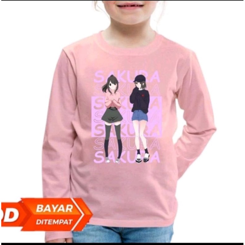 Kaos Anak Perempuan Sakura School Simulator Lengan Panjang