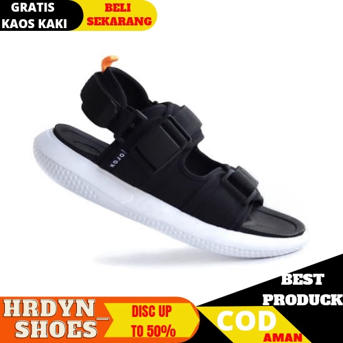 Sandal Gunung Pria Wanita Casual Full Black White Kojo Akira HDS 2021