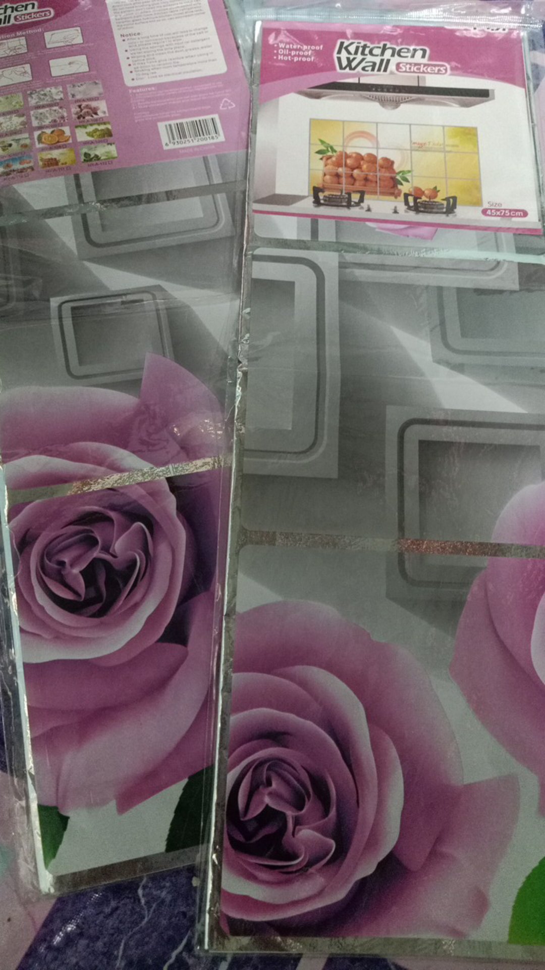 Sticker Dinding Dapur/ Stiker Dapur Motif Mawar