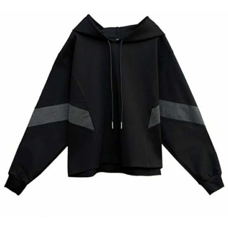 crop hoodie korean style terbaru 2021