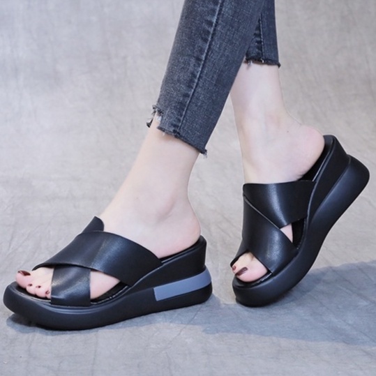 KZT-SW05 Sandal Wedges Wanita Sandal Wanita Import Wedges Tinggi